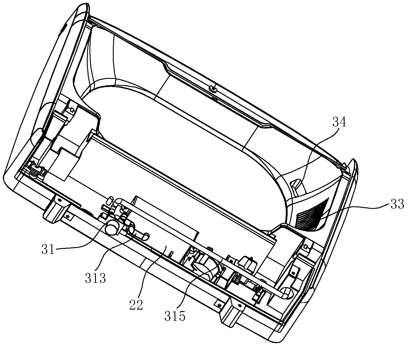 Washing machine with rubbing device