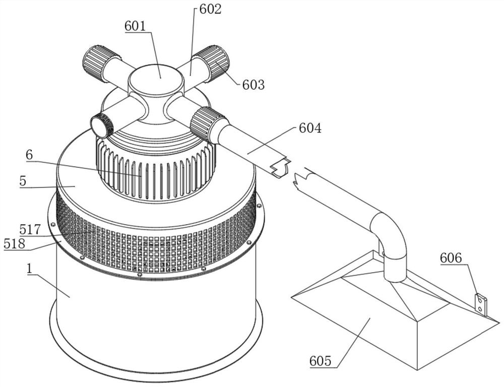 Air filtering device for flexible paper extraction production line