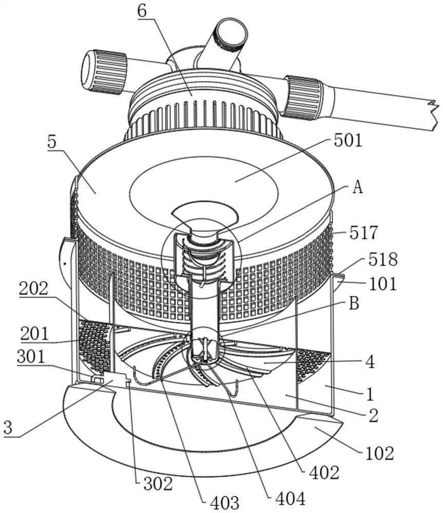 Air filtering device for flexible paper extraction production line