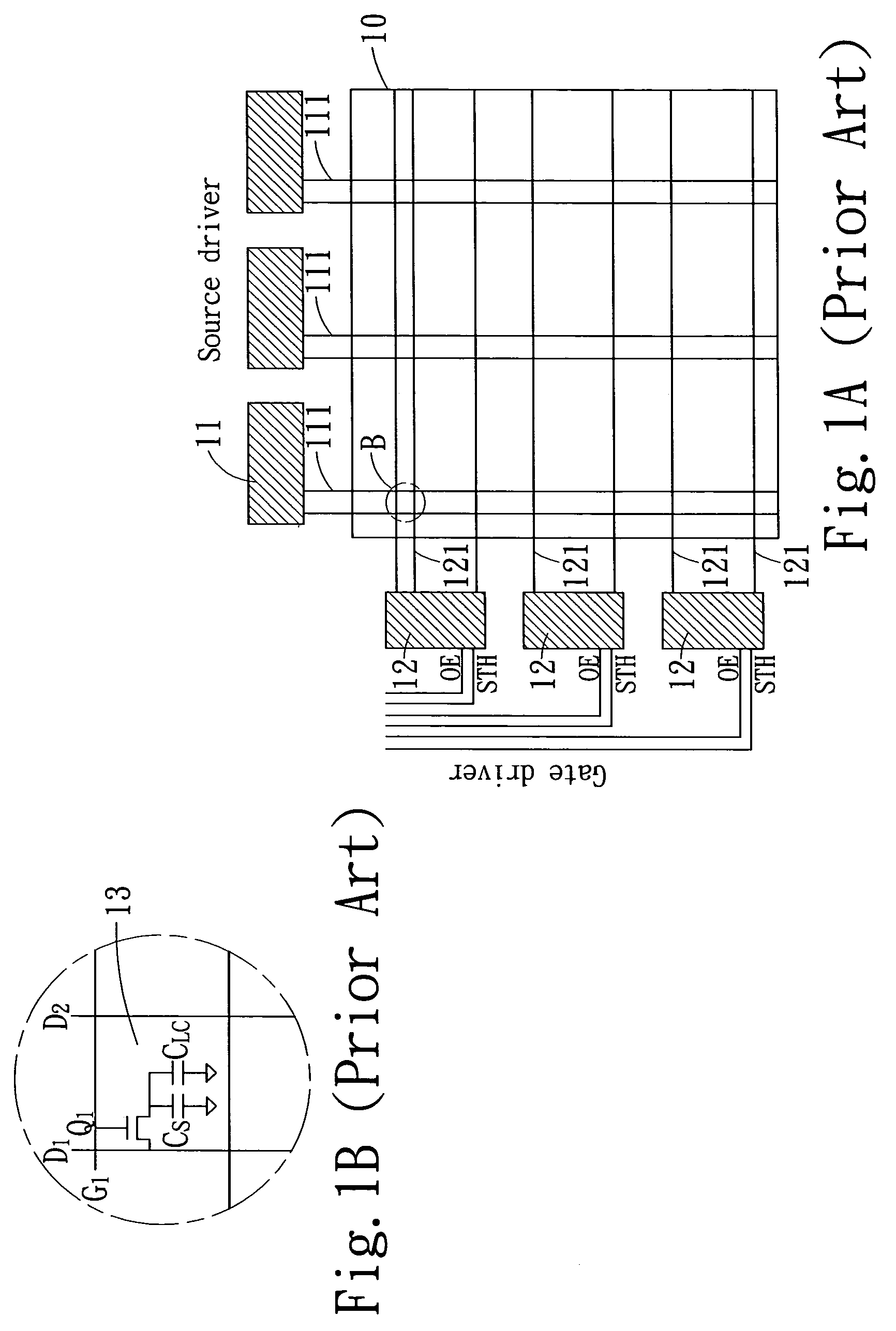 Liquid crystal display driving device of matrix structure type and its driving method