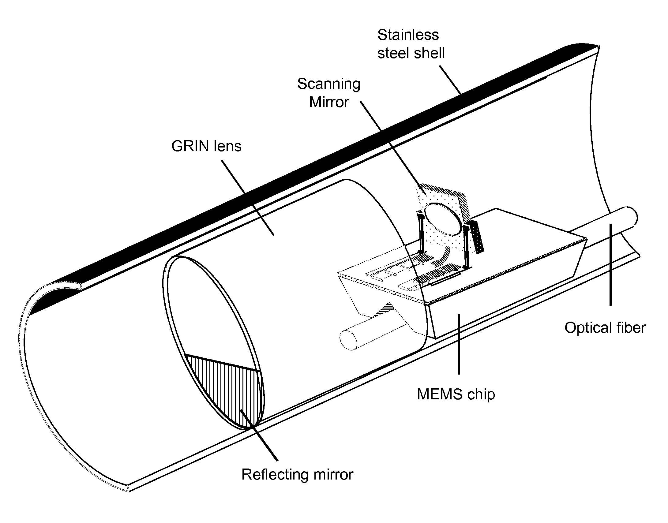 Forward looking optical coherence tomography endoscope