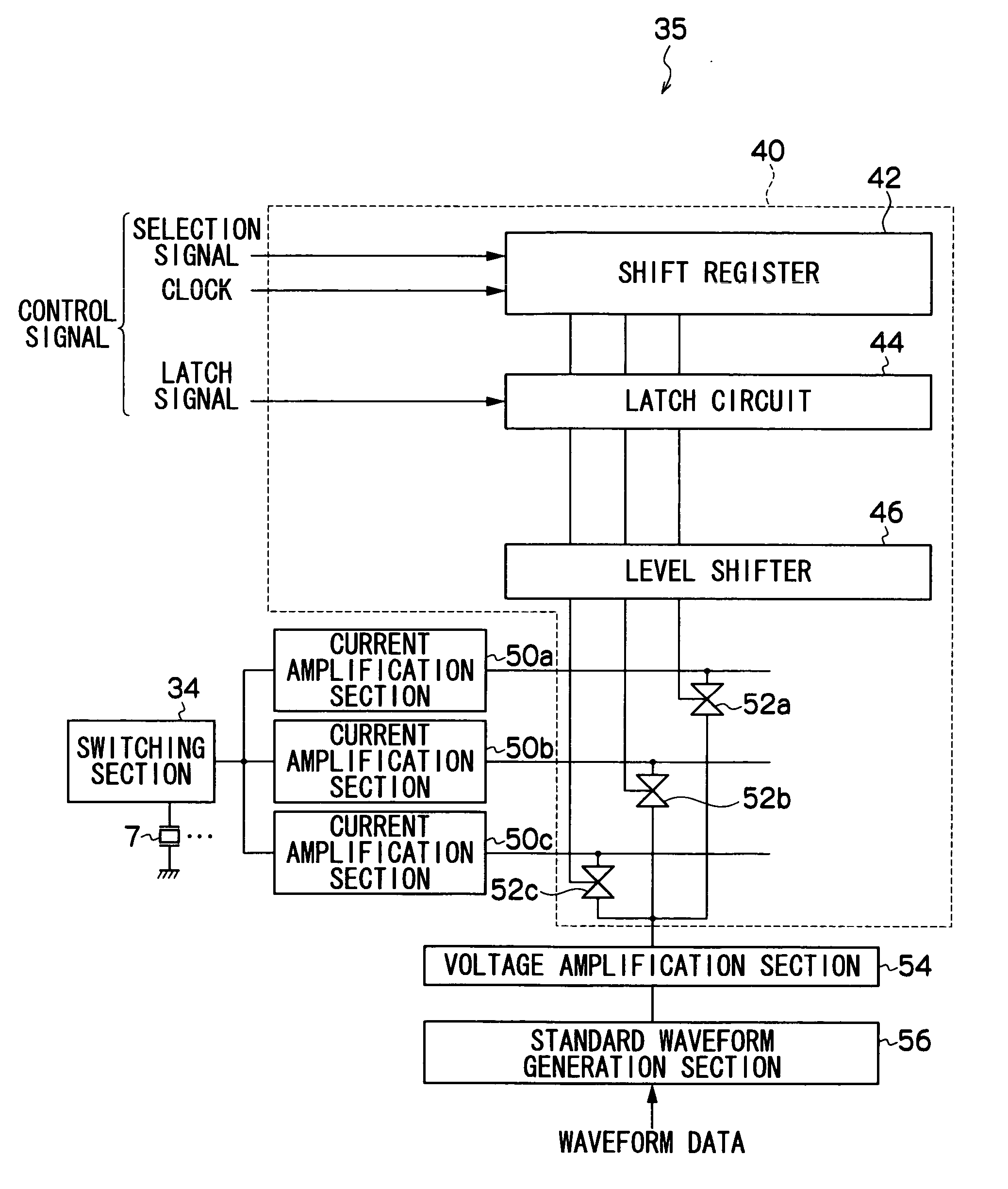 Recording head driving device and printing apparatus