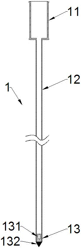 A trocar knife for cystic solid mass puncture biopsy