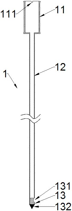 A trocar knife for cystic solid mass puncture biopsy