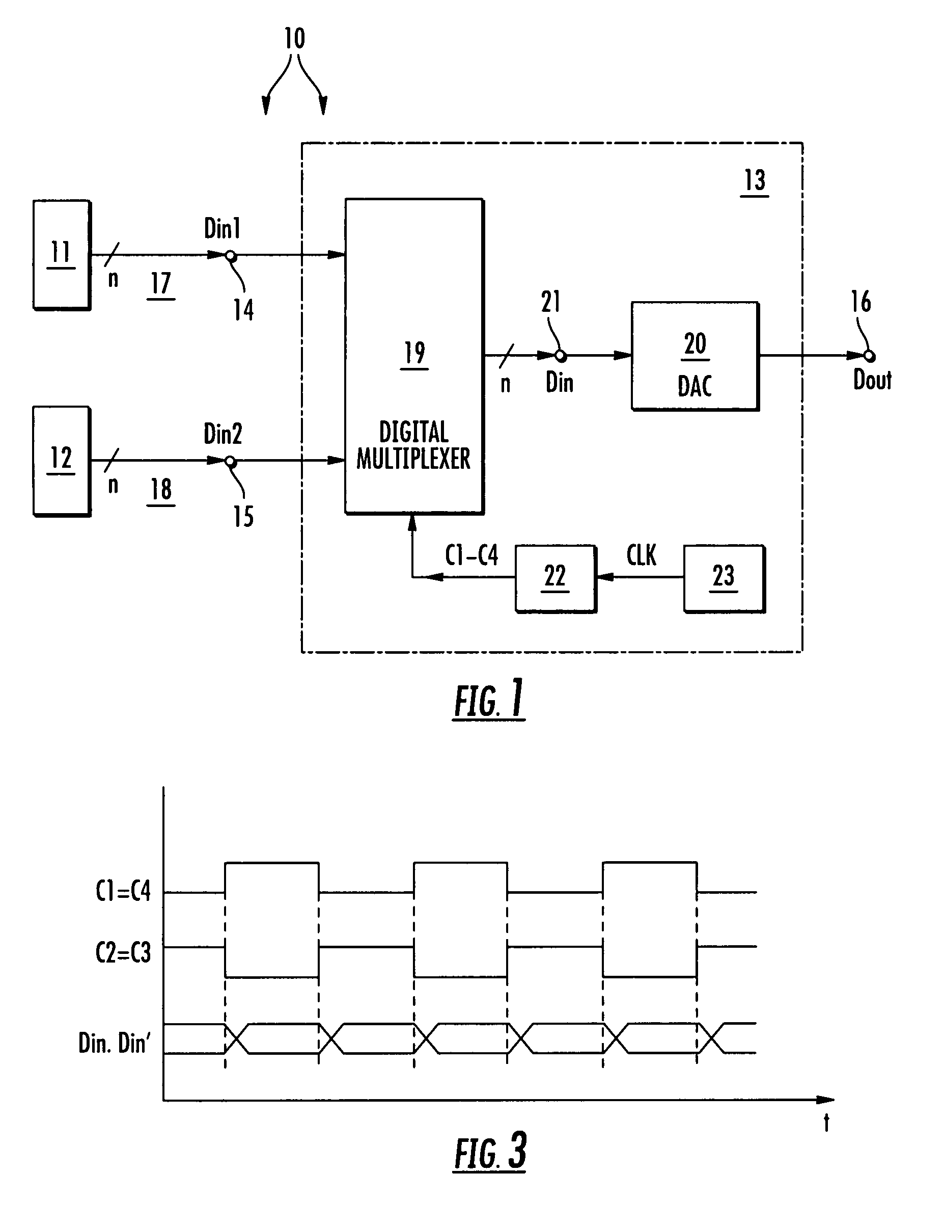 Multi-channel digital/analog converter arrangement
