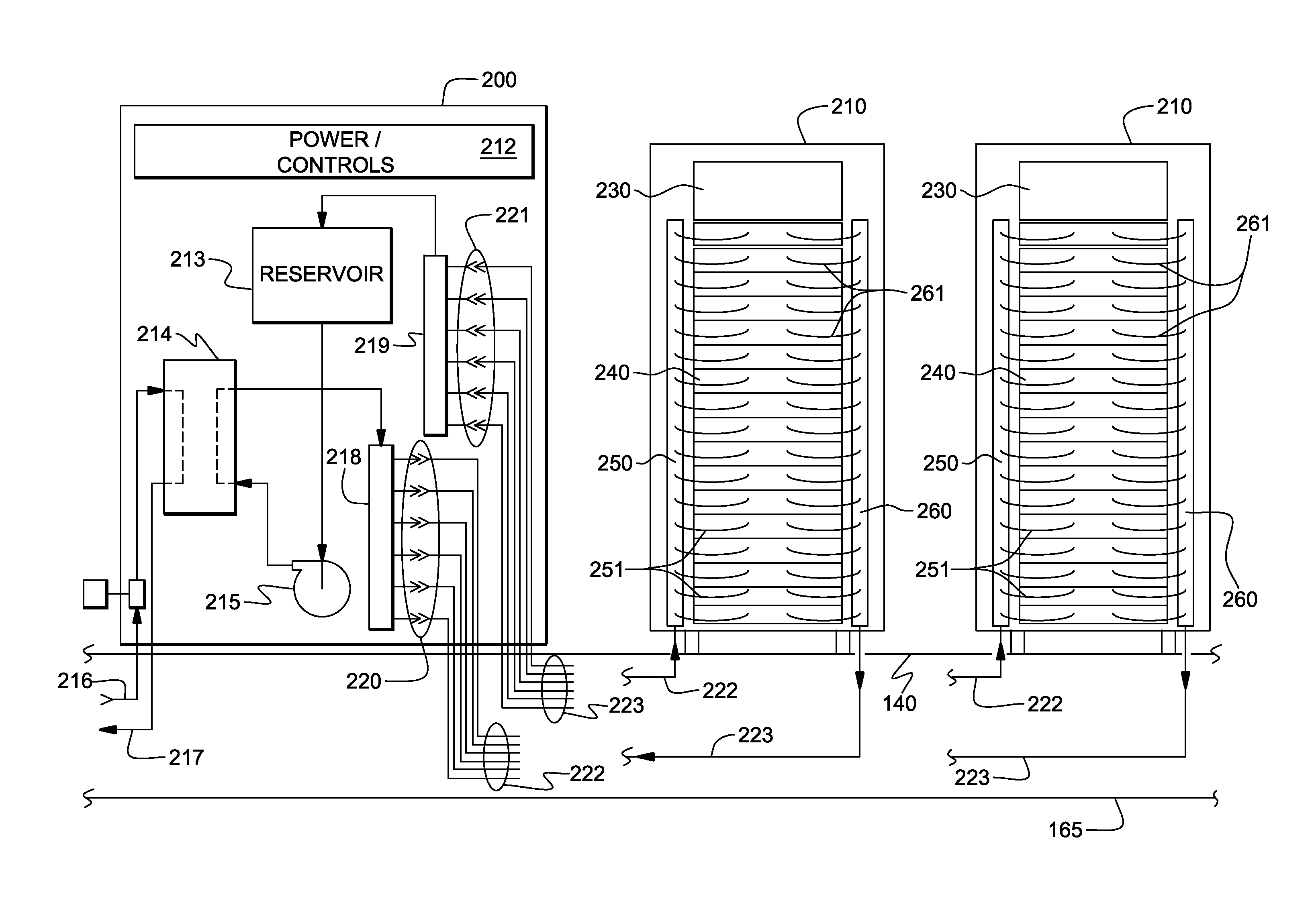 Coolant-cooled heat sink configured for accelerating coolant flow