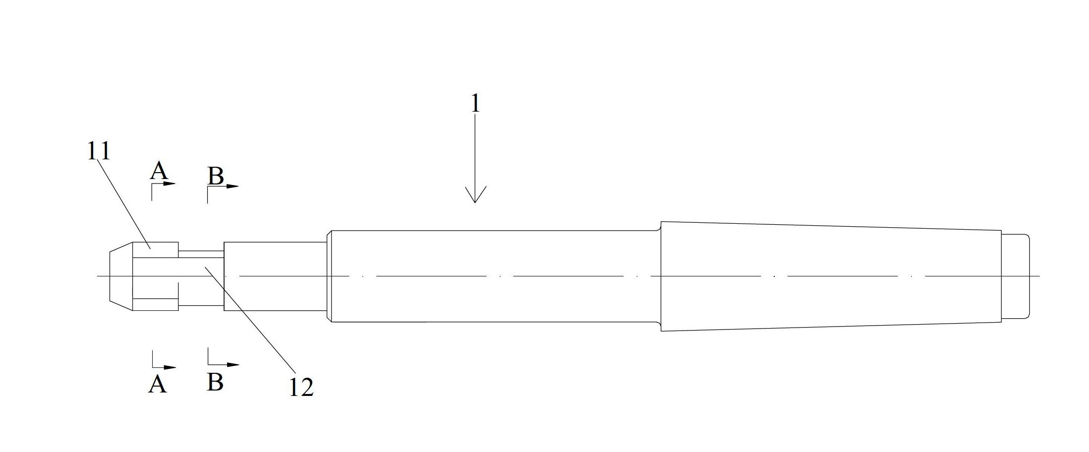 Forming device of inner taper hole of side wall