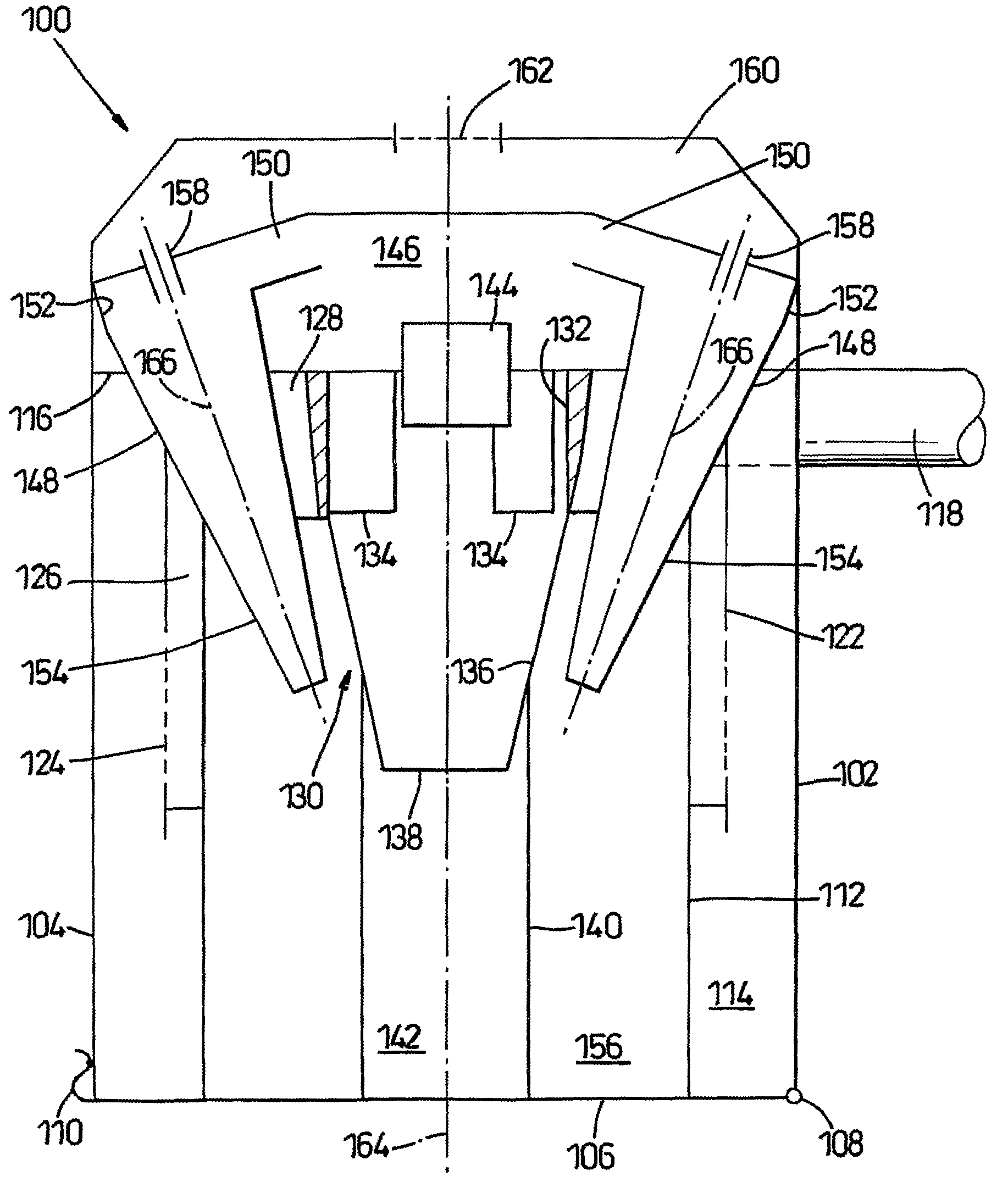 Dirt and dust cyclonic separating apparatus