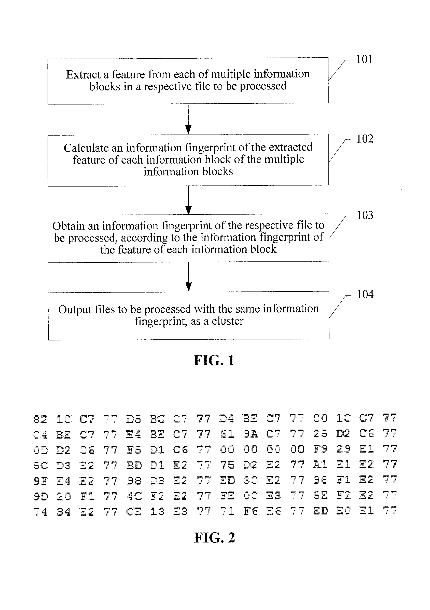 Method and device for clustering file
