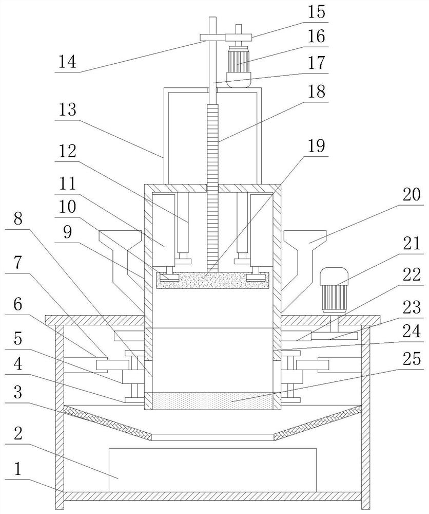 Water permeable brick raw material residue treatment device