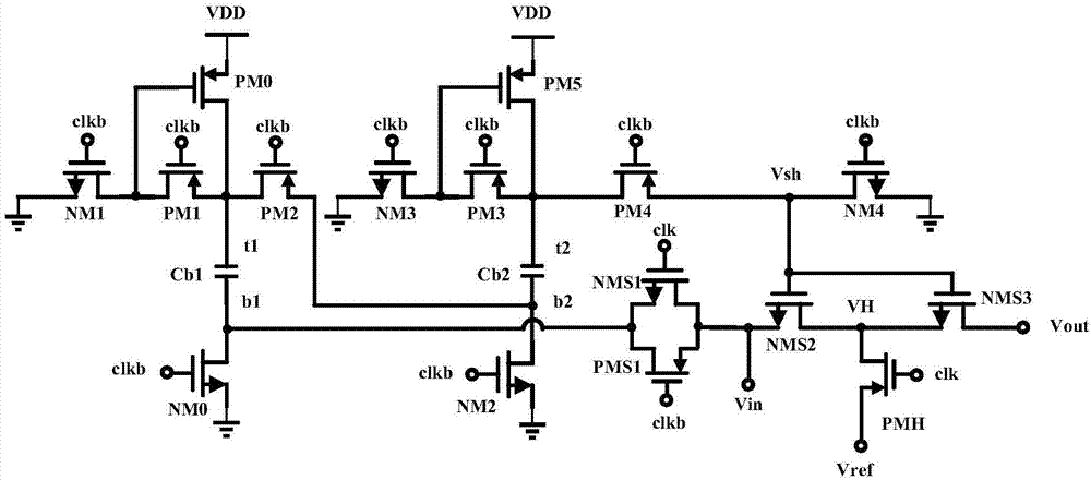 Dual bootstrap sampling switching circuit for low voltage application