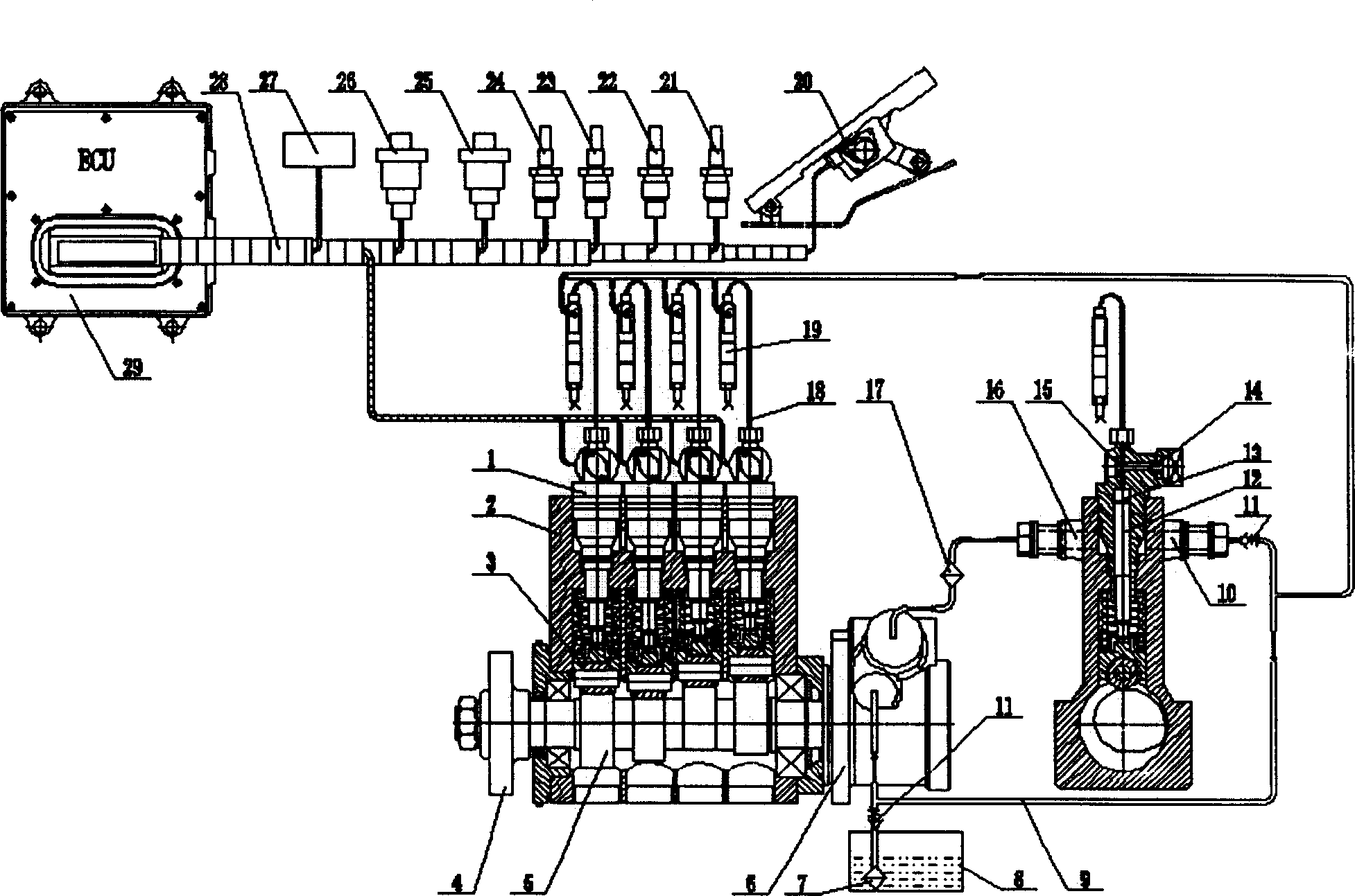 Electric controlled inline fuel-injection apparatus of combining pump-pipe-nozzle