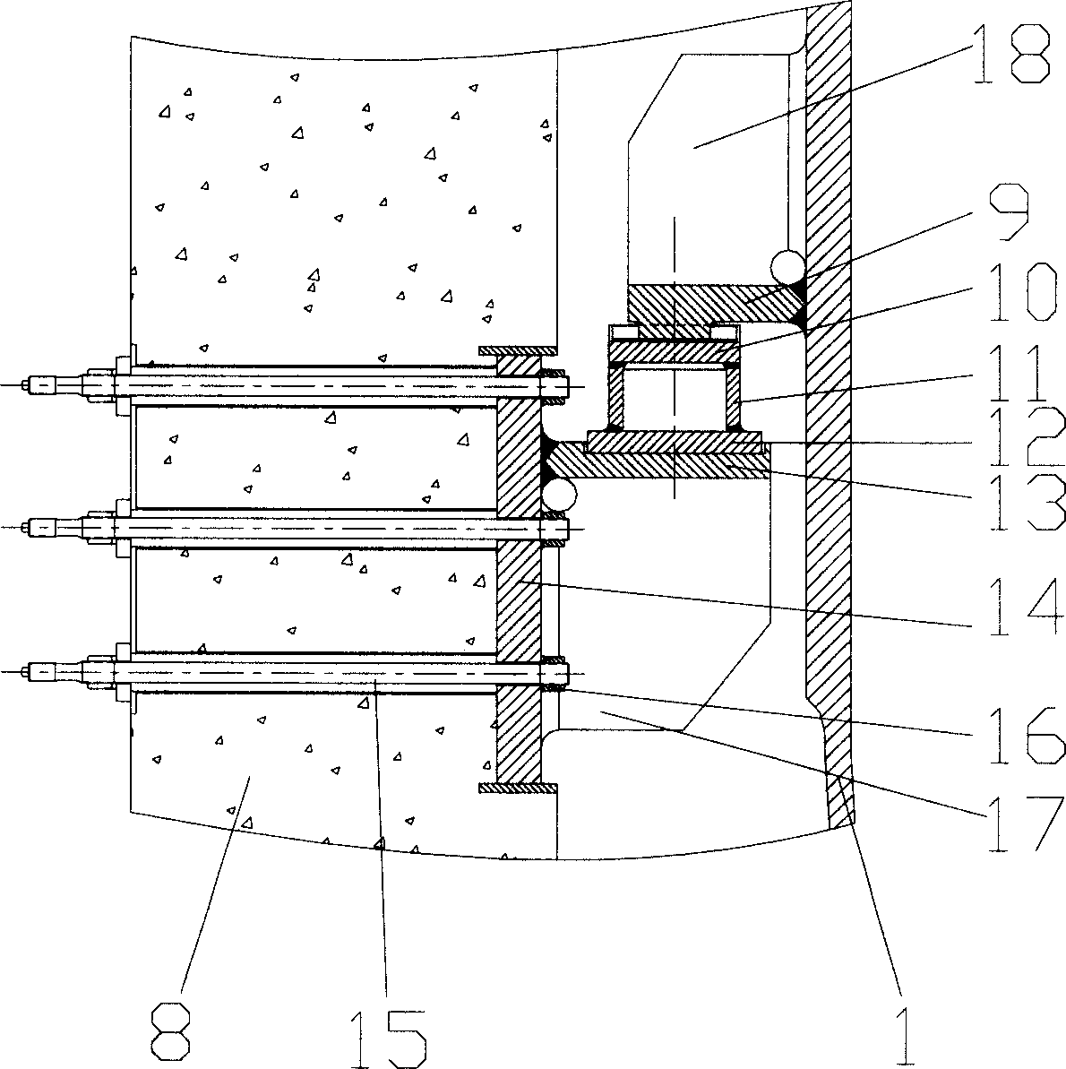 Damper-free support system for modular high temperature air-cooled pile pressure casing