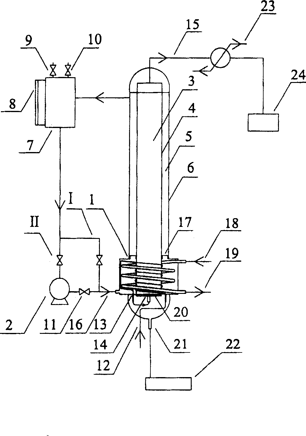 Method for processing strong exothermal reaction using with constant-temperature heat exchanging device