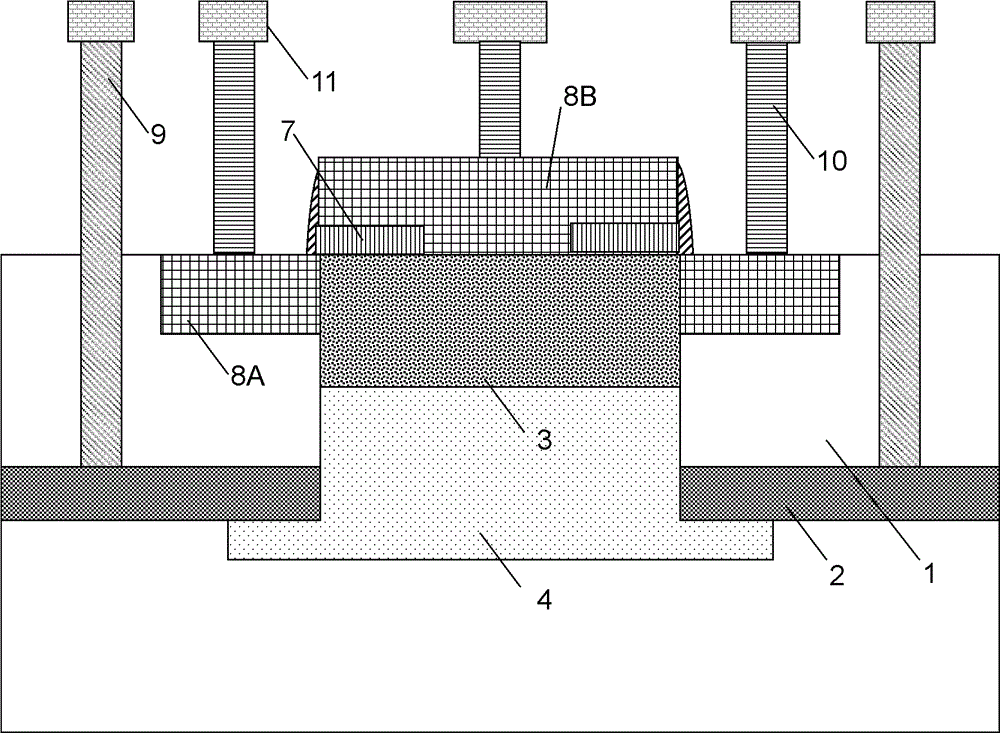 Vertical parasitic PNP transistor in silicon-germanium BICMOS (Bipolar Complementary Metal Oxide Semiconductor) technique and fabrication method