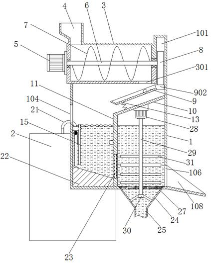 Raw material wheat cleaning device for flour processing