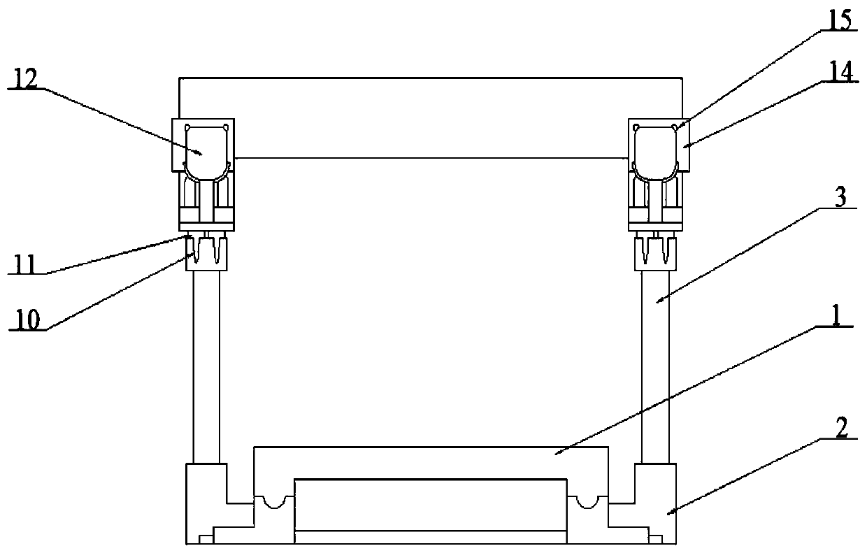 A moving beam locking device for a gantry five-axis machine