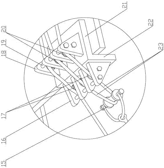 A suspended material platform for scaffolding with a winch puller adjustment device