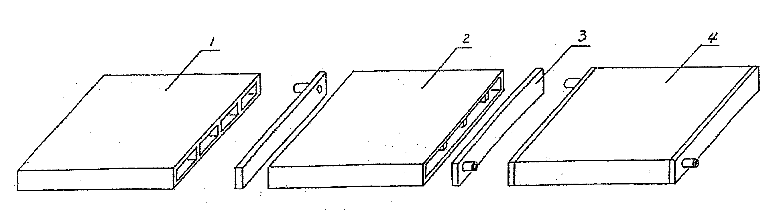 Method for making large-sized hollow ceramic plate