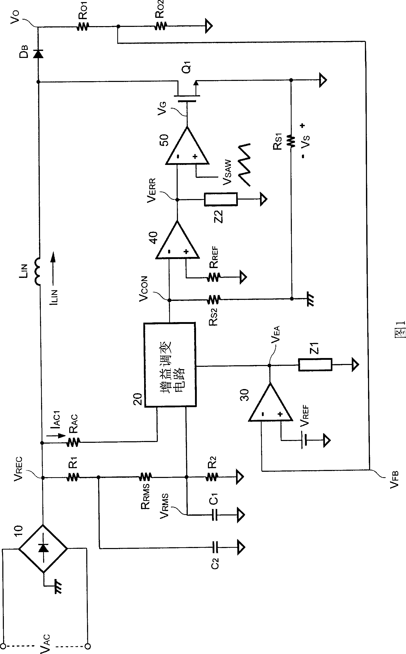 Control circuit for power factor corrector