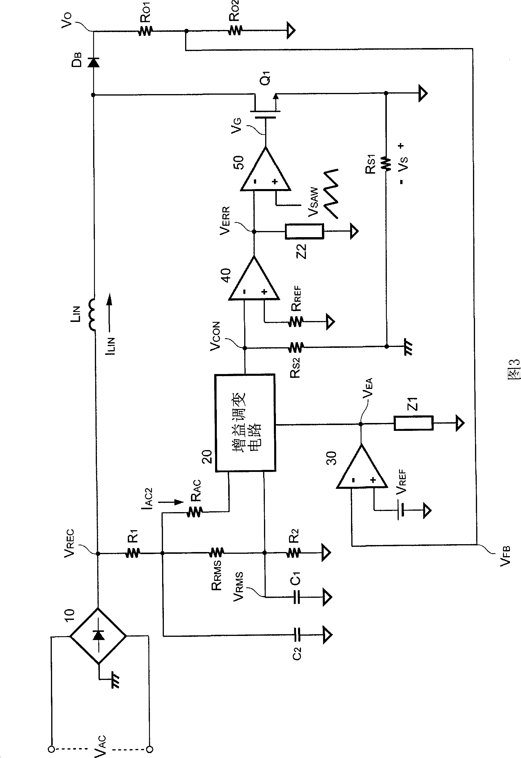 Control circuit for power factor corrector