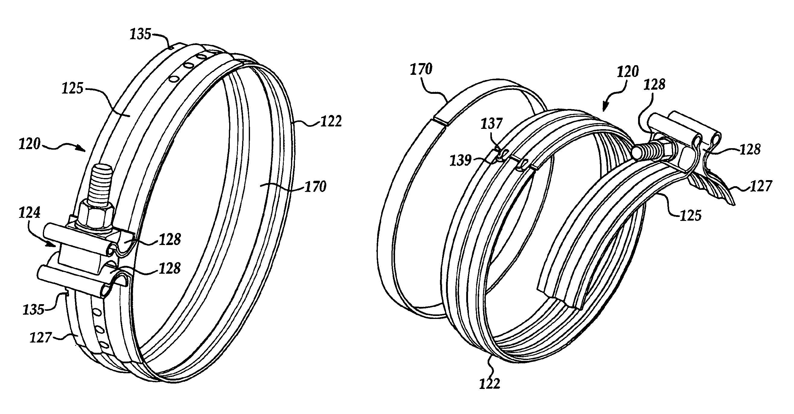 Clamp for joining tubular bodies