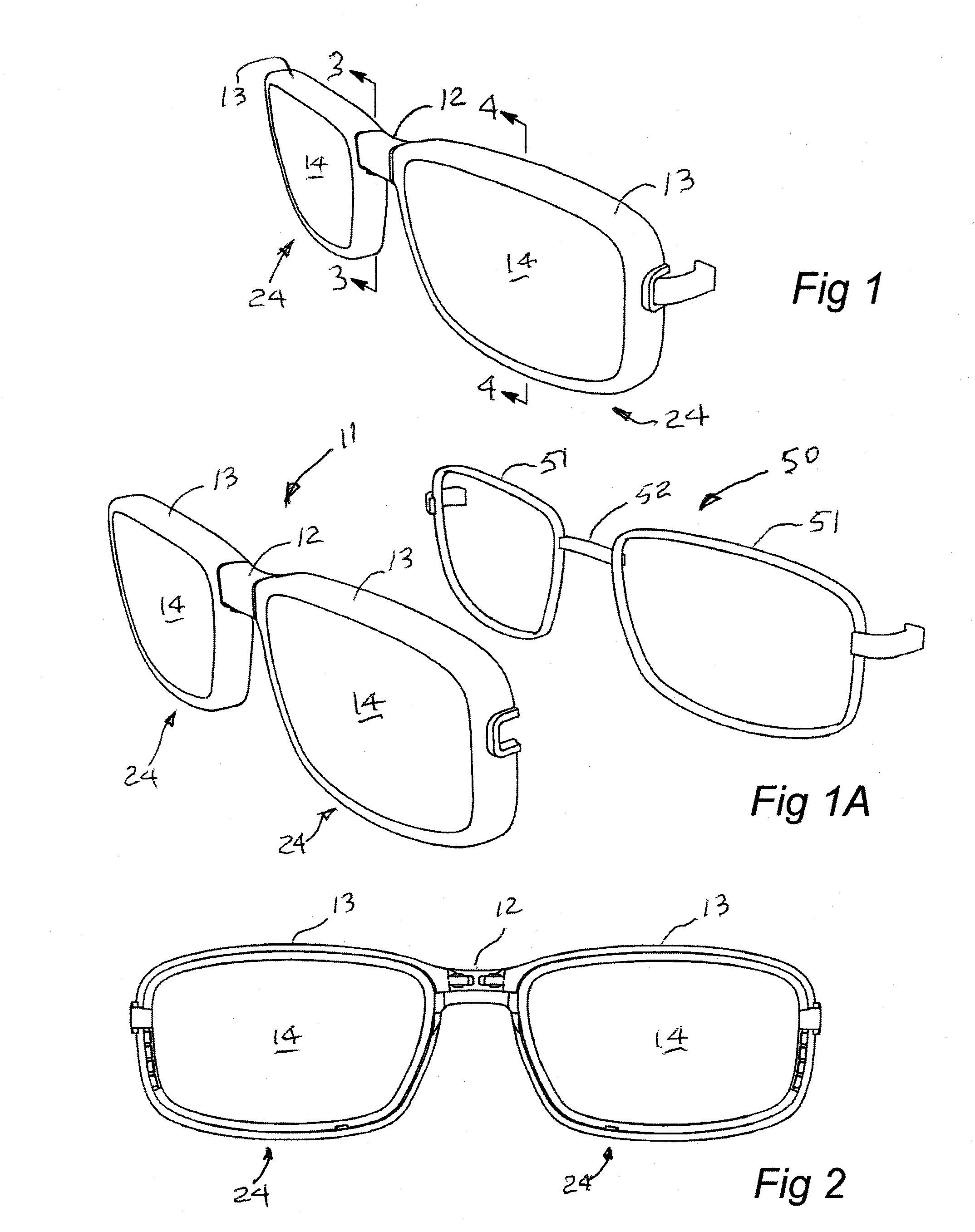 Attachable Front for Eyeglasses