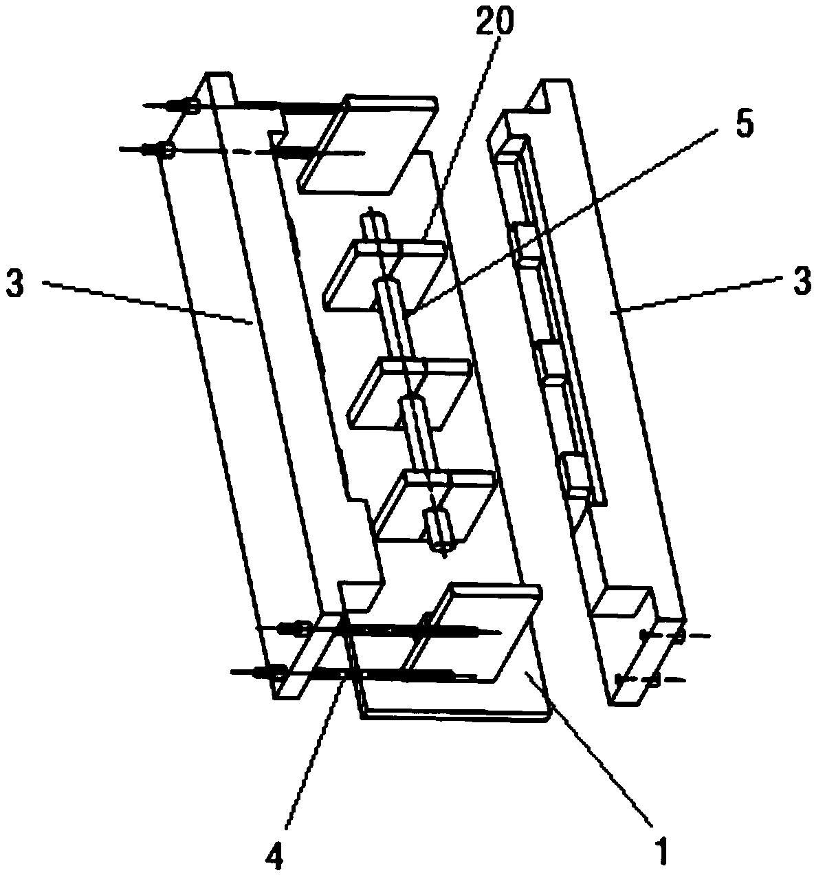 Core box and method for producing integrated sand cores