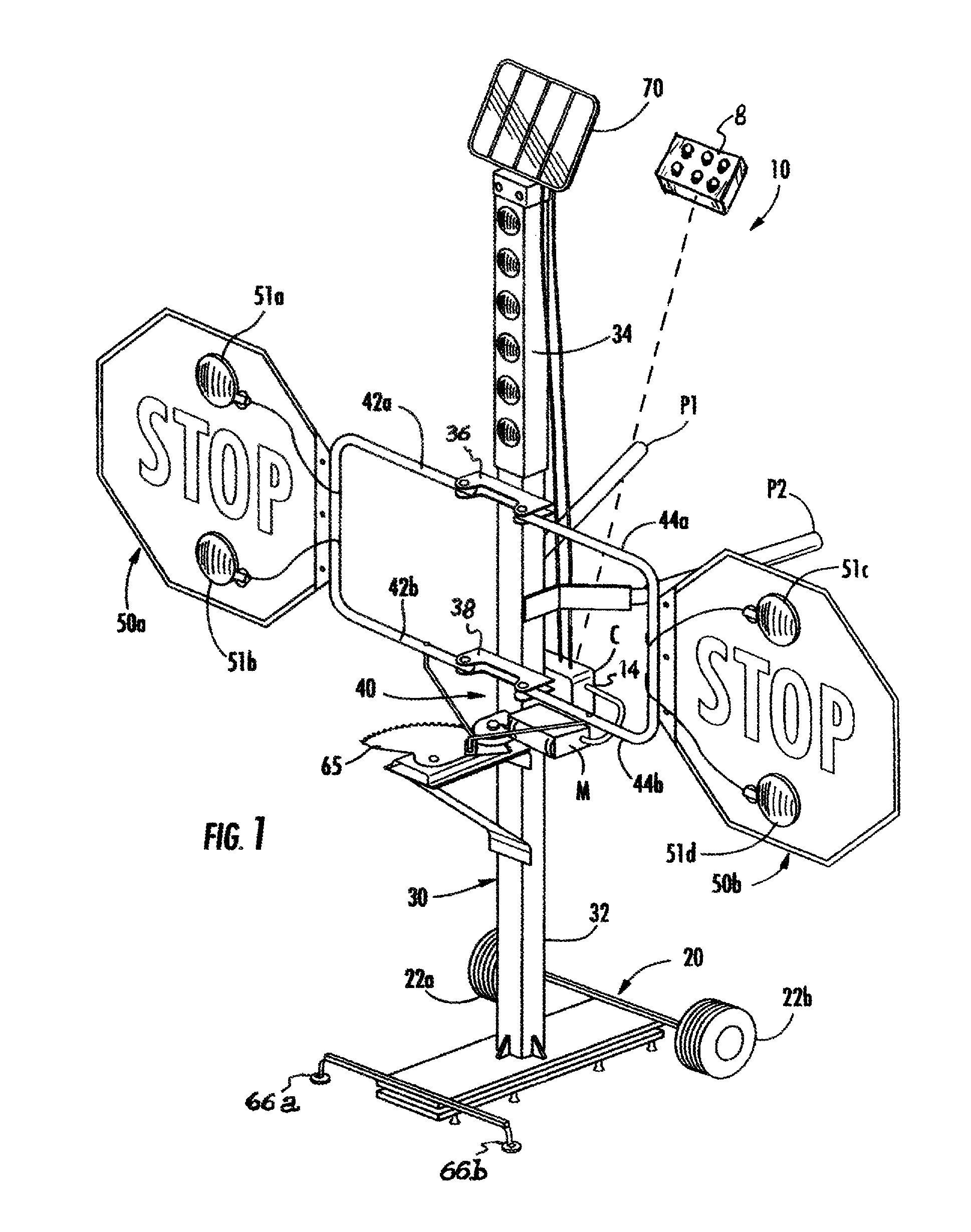 Portable electro-mechanical signal system