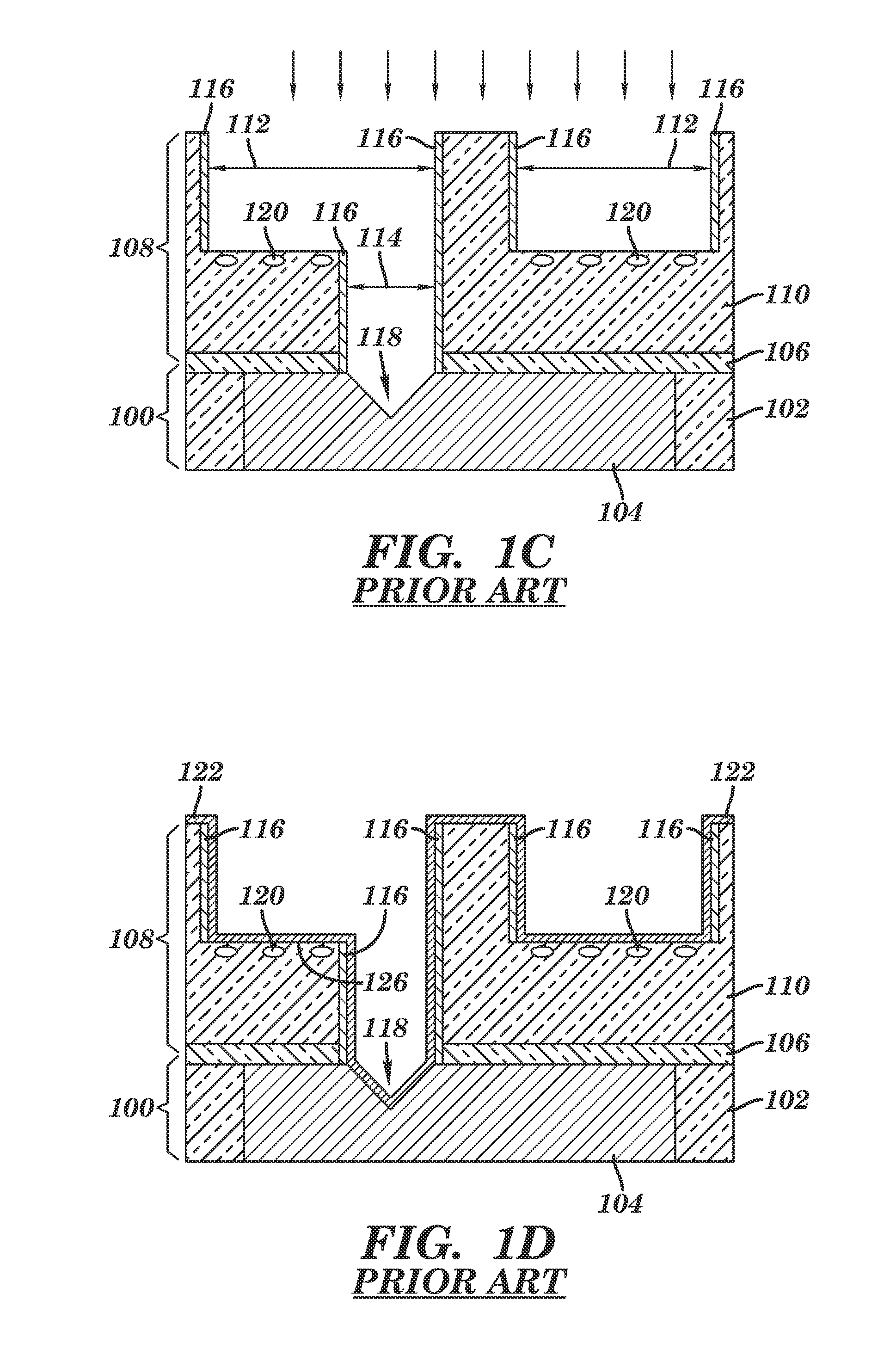 Interconnect structure having a via with a via gouging feature and dielectric liner sidewalls for BEOL integration
