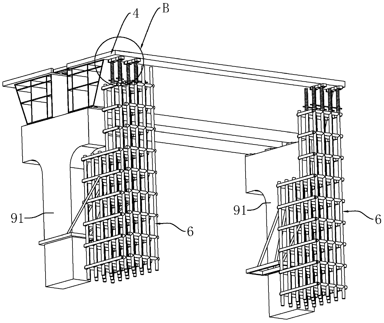 Construction method of reinforced concrete box girder
