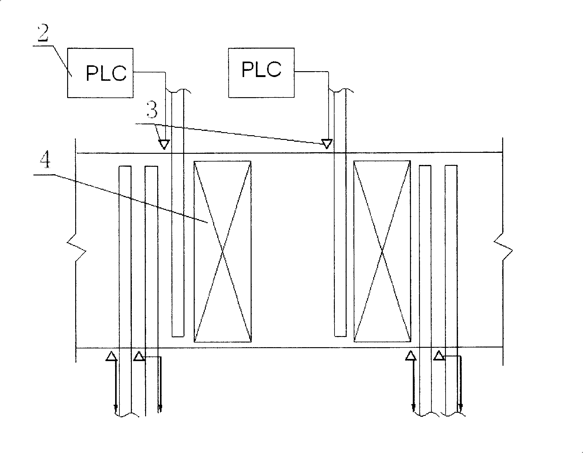 Stacking shop traveller and ground reclaimer interlocking protecting method and apparatus