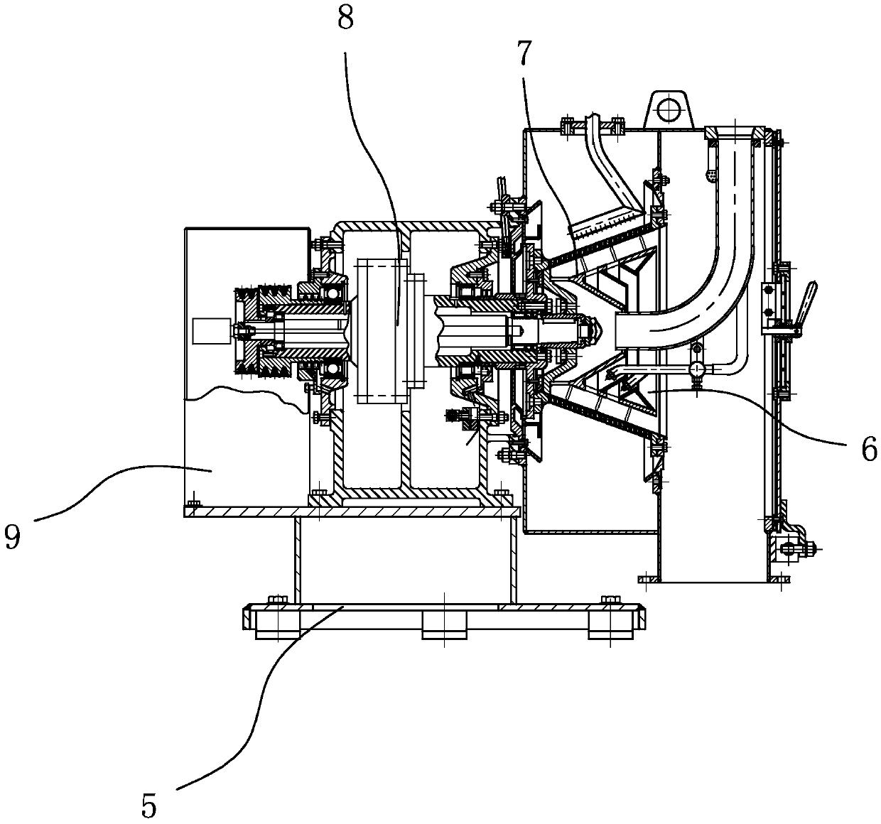 Fluid driving centrifuge