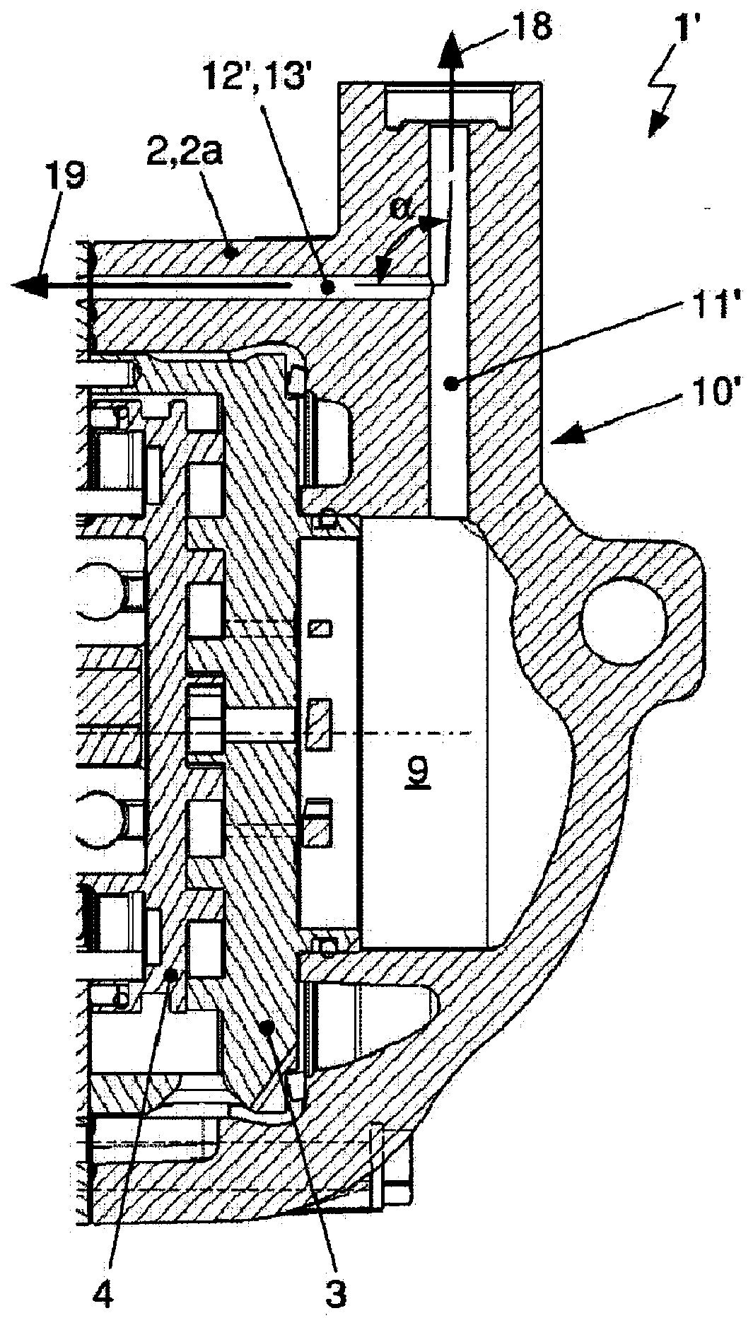 Compression device and separation method for controlling mass flow