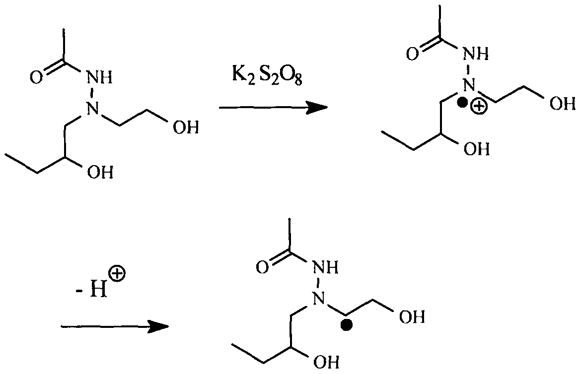 Polyhydroxyl tri-hydrazide initiator and preparation method thereof