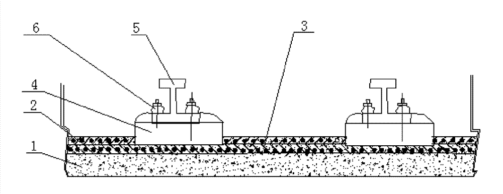 Construction process for double-block ballastless track bed on subgrade