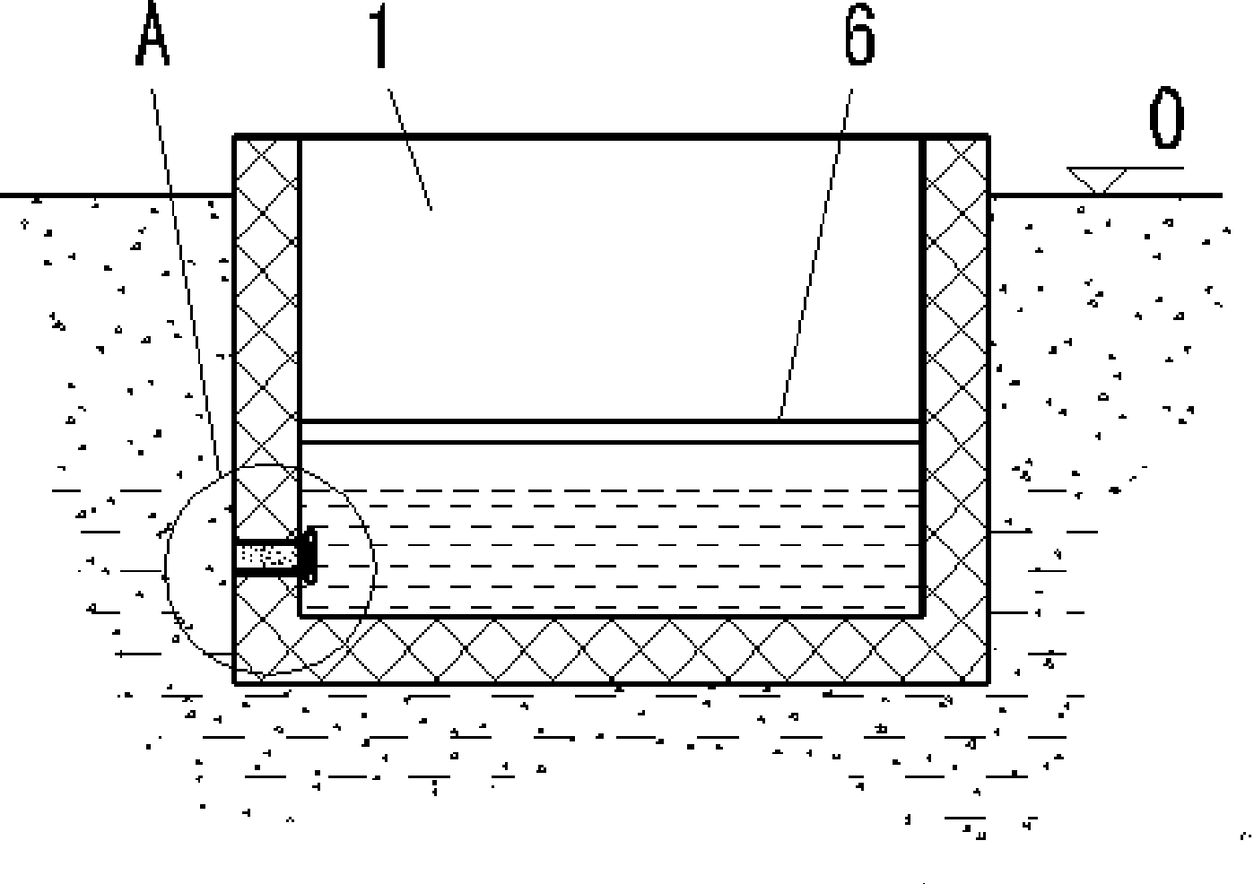 Method for eliminating pit buoyancy and pit structure