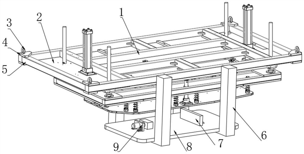 Power battery frame air tightness detection pressing mechanism