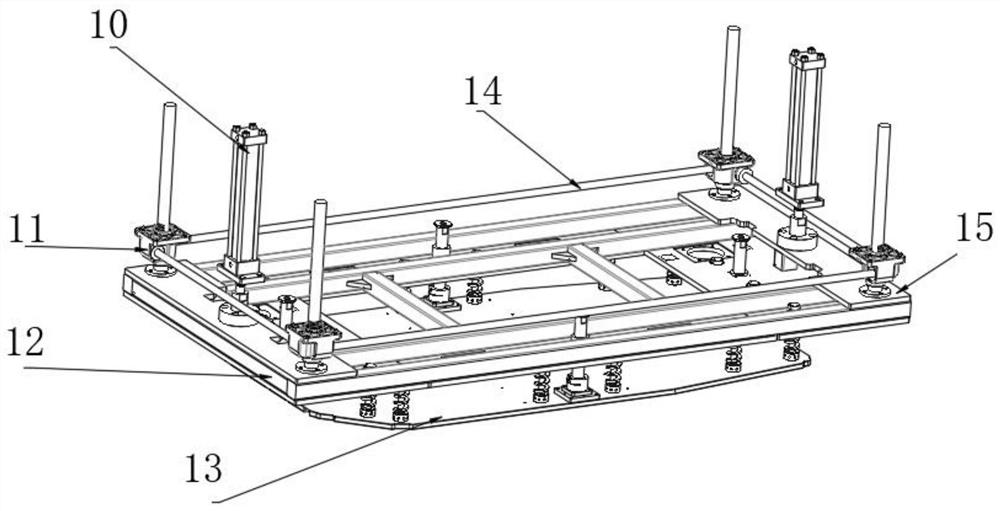 Power battery frame air tightness detection pressing mechanism