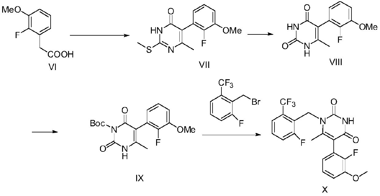 Synthesis method of elagolix intermediate