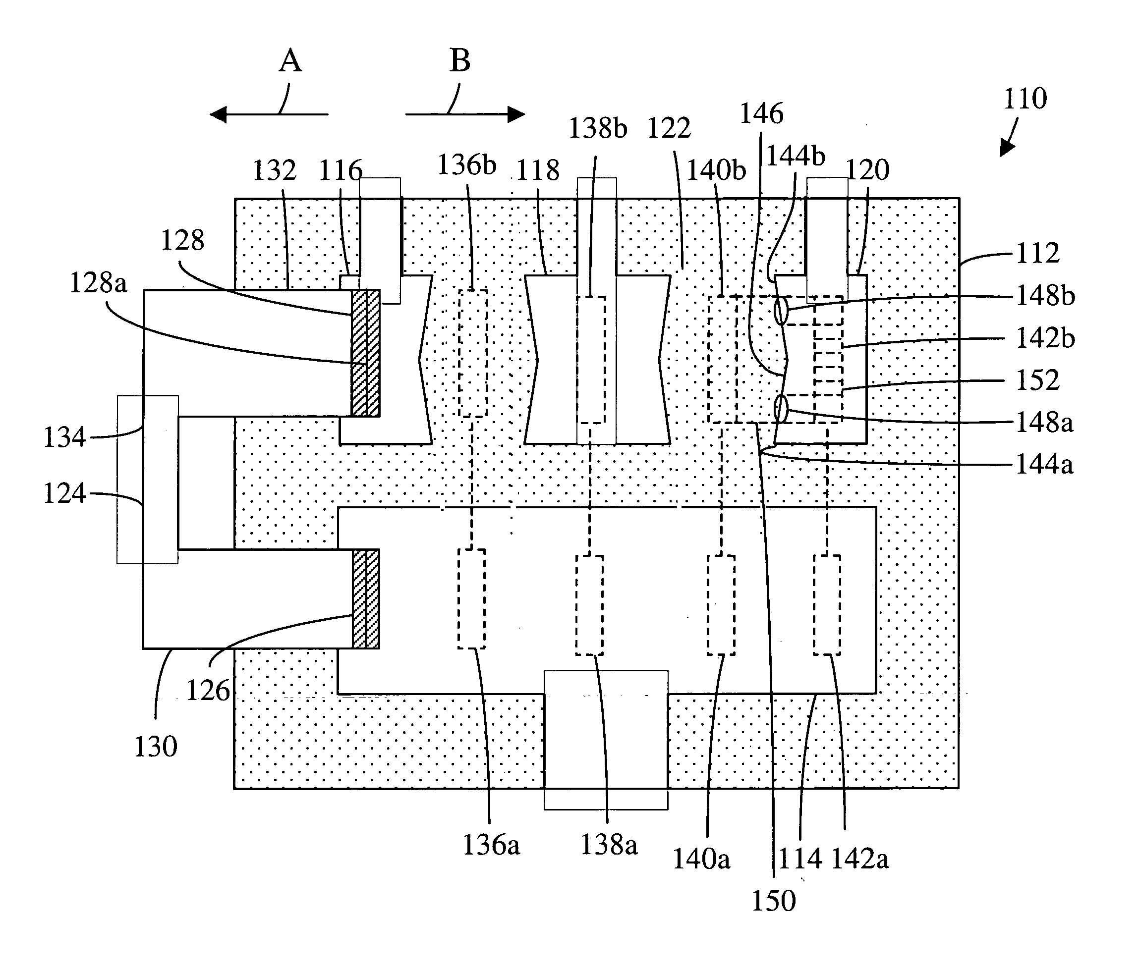 Contact structures for sliding switches