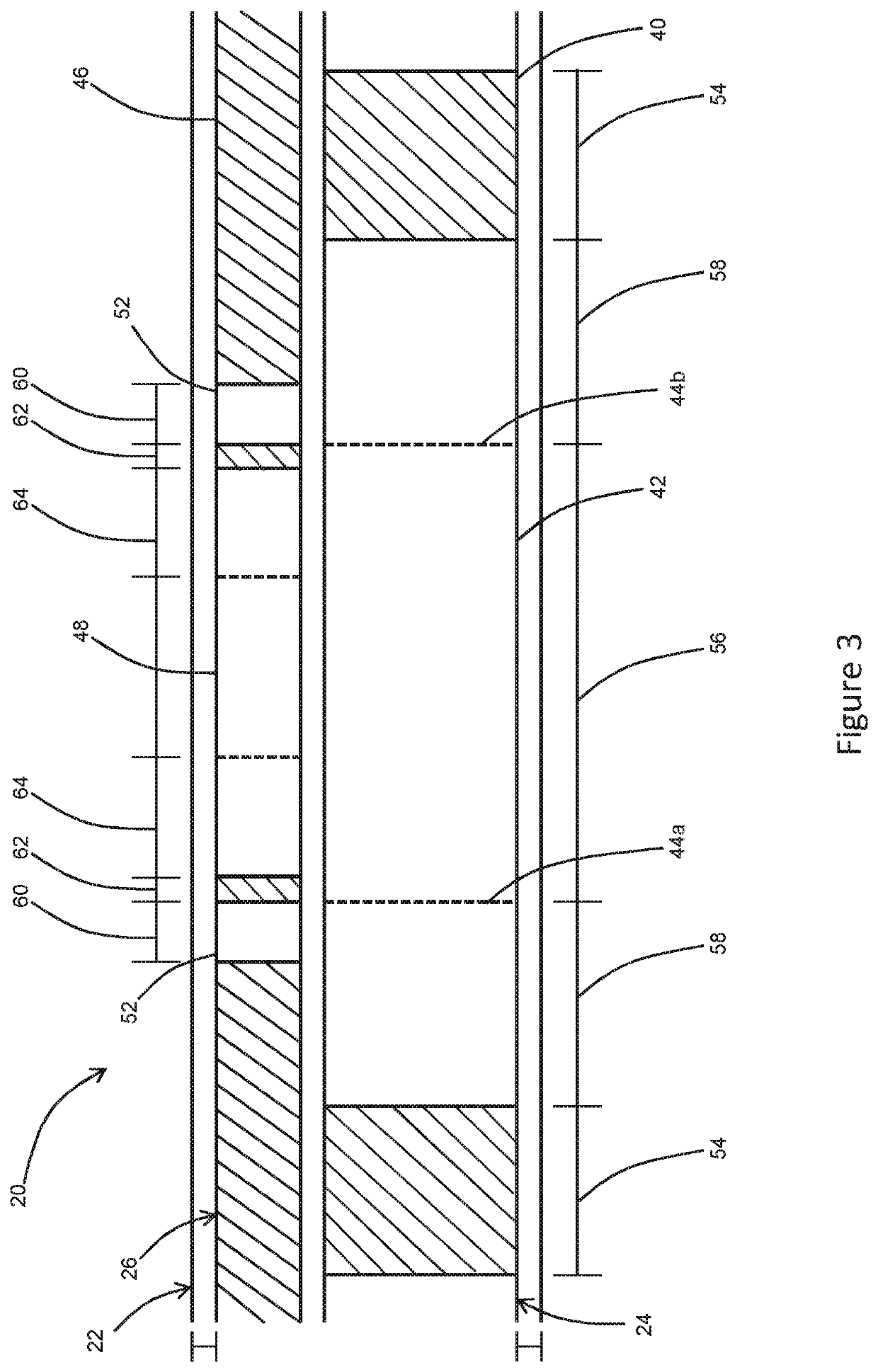 Header tape arrangement for a curtain