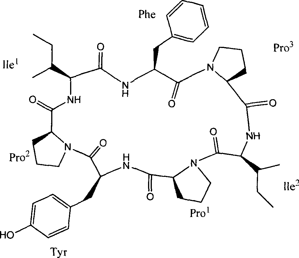 Cyclic heptapeptide compound in Hsisha sponge and application thereof