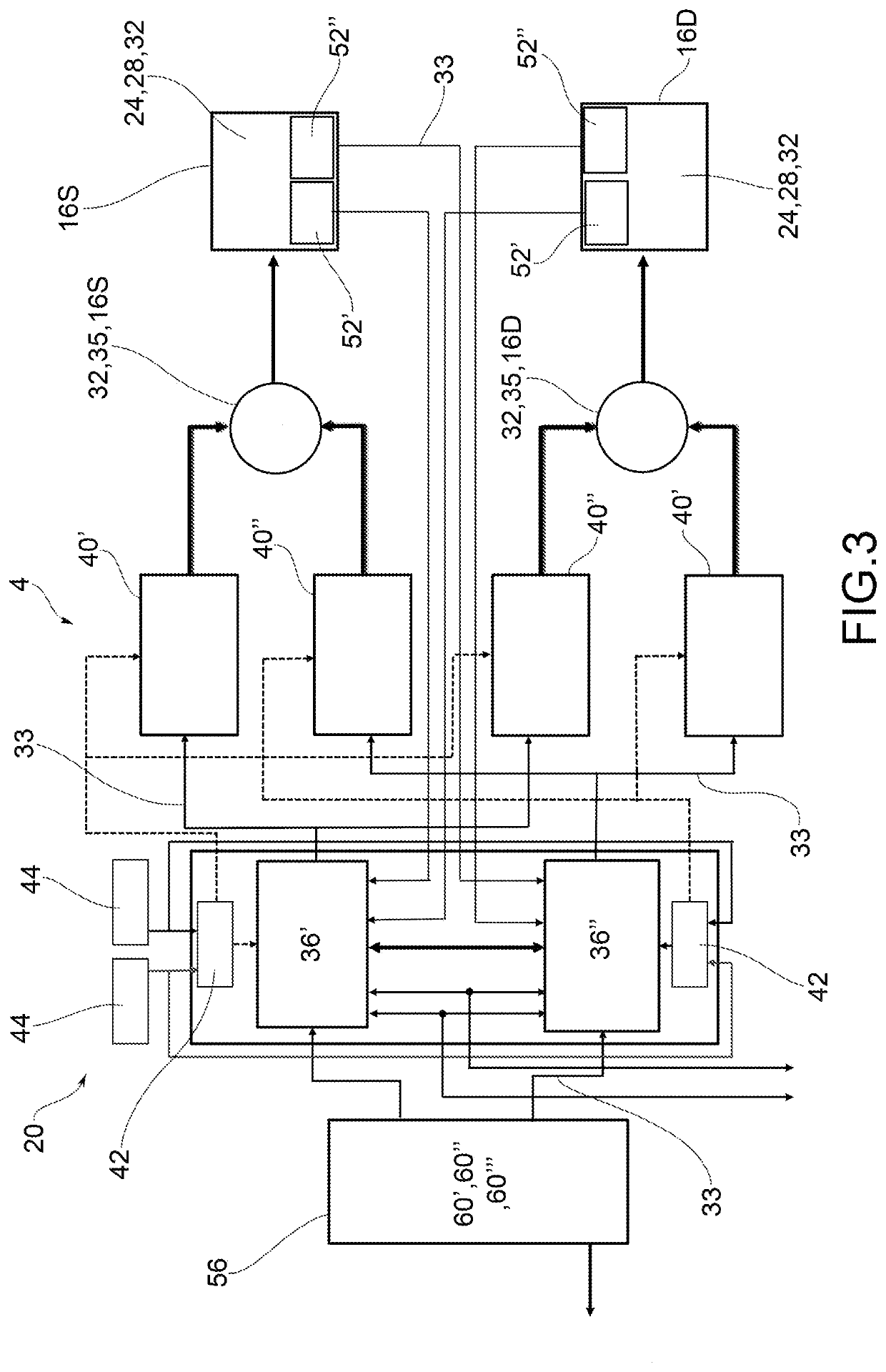 Brake by wire braking system for vehicles, provided with electric actuation and electric back-up