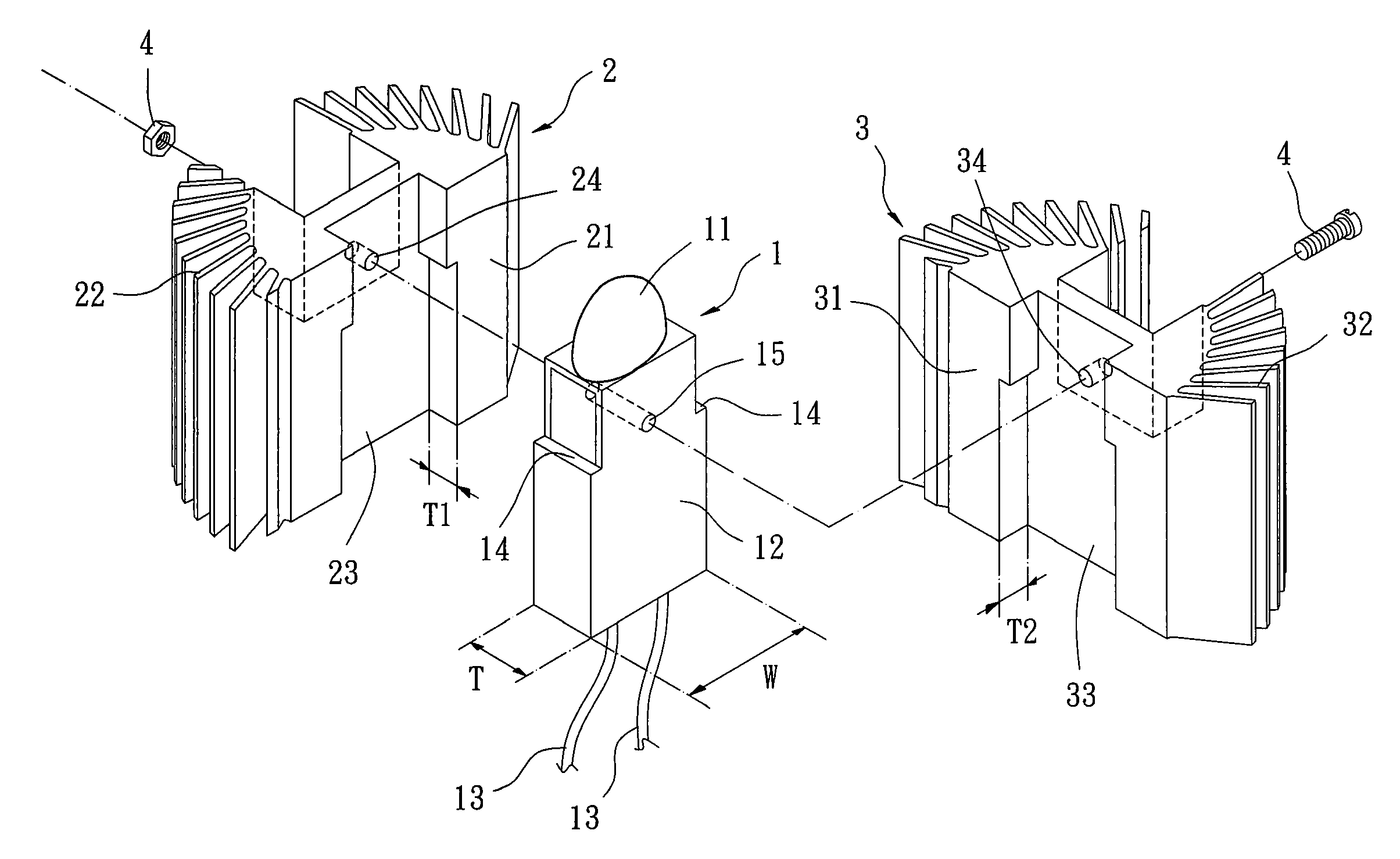 Light emitter with heat-dissipating module