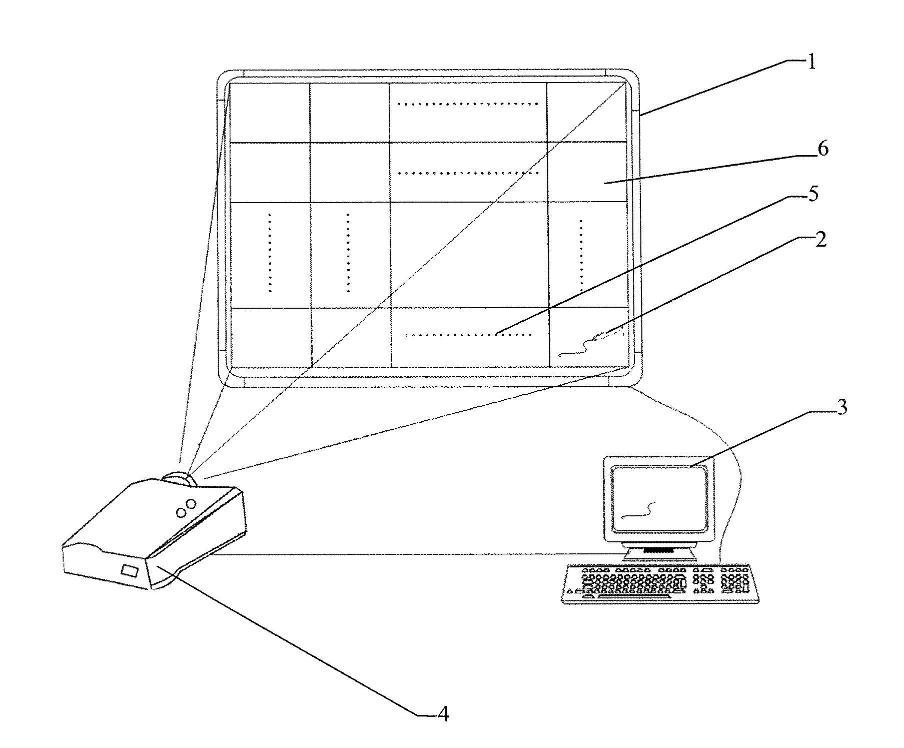 Large screen information interactive system and method of use
