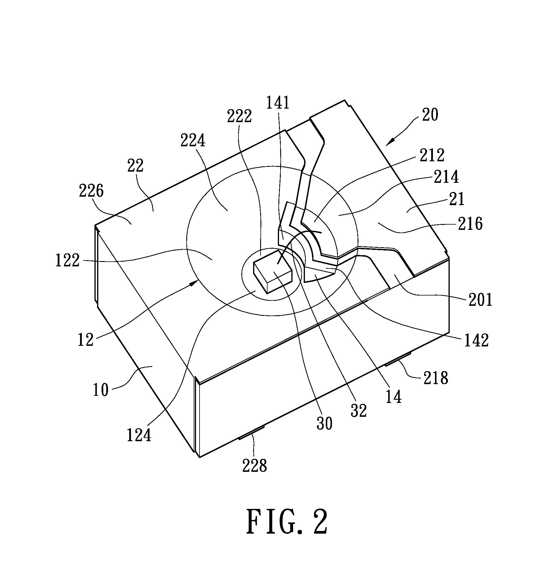 Surface mounted LED package and manufacturing method therefor