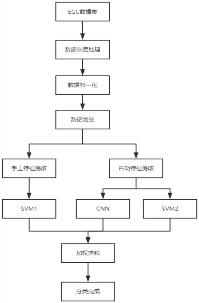 EGC image classification method based on CNN + SVM