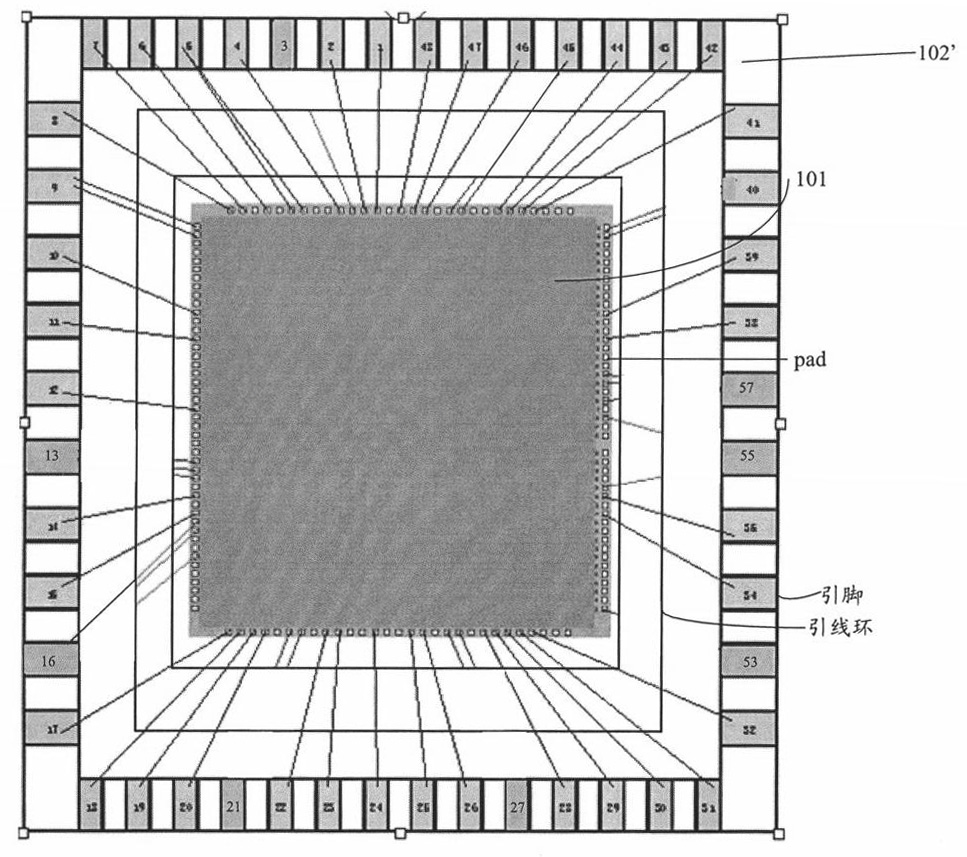 Lead frame for carrying out ceramic double in-line package (CDIP) on chips