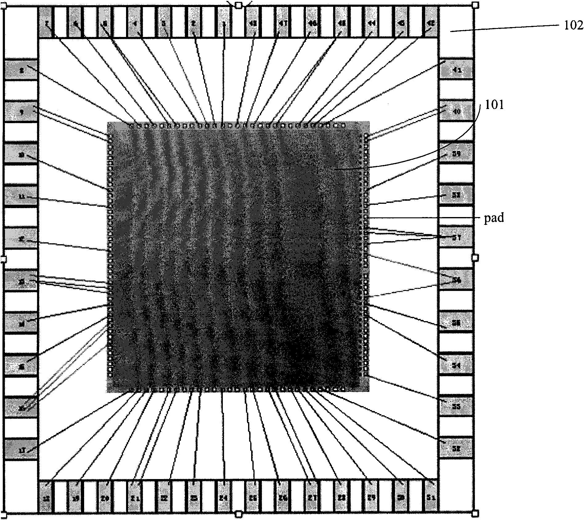 Lead frame for carrying out ceramic double in-line package (CDIP) on chips